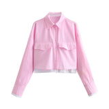 Vintage Chic Women's Blue Casual Long Sleeve Shirt