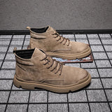 Men’s Leather High Top Cargo Boots