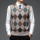 Men’s Sleeveless Knitted Wool Vest