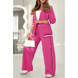 Women’s Two-Piece Striped Lounge Set