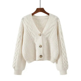 Women’s Autumn Winter Short High Waist Cardigan