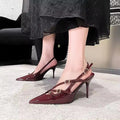 Pointed-Toe Heeled Sandals