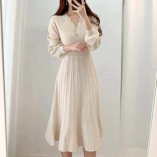 Women’s Autumn Knit Midi Dress