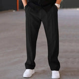 Men Elastic Waistband Stacked Sweatpants