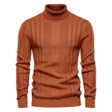 Men’s Turtleneck Solid Color Pullover Sweater