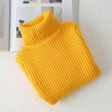 Girls’ Ribbed High-Neck Knit Sweater