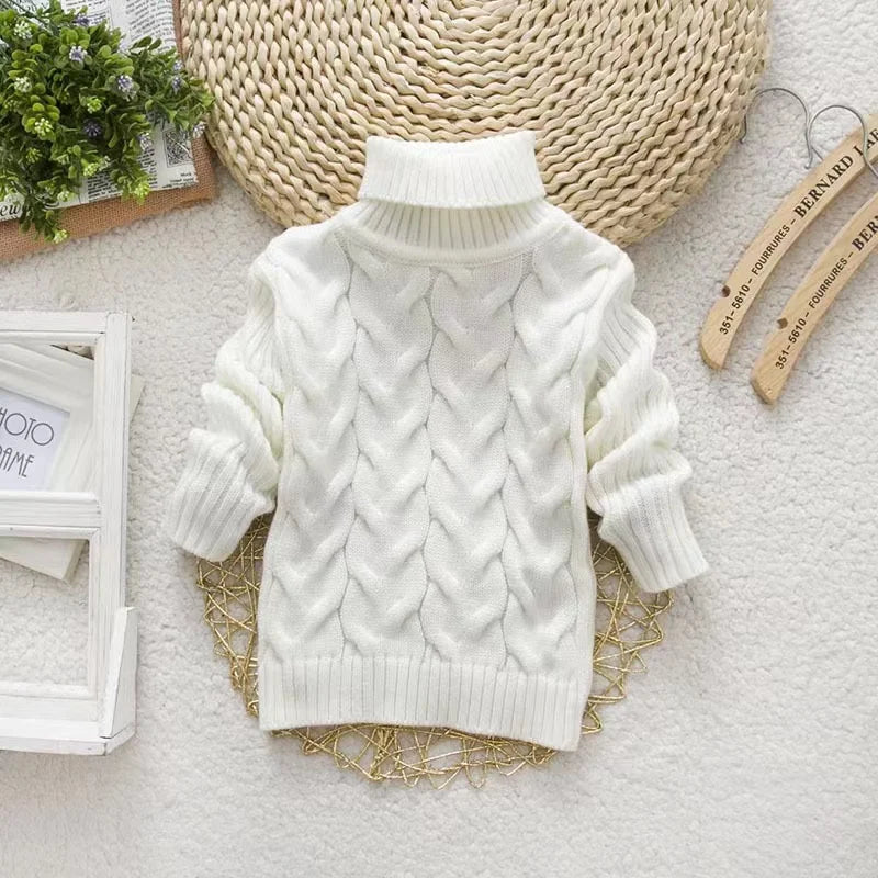 Kids’ Unisex Knitted Turtleneck Sweater