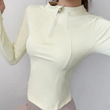 Women’s Slim-Fit Long-Sleeve Sports Fitness Top