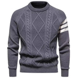 Men’s Slim Fit Thick Knit Wool Pullover Sweater