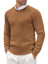 Men’s Thick Knit Casual Pullover Sweater