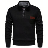 Men’s Quarter Zip Warm Knit Pullover Sweater