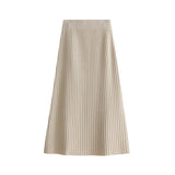 Women’s Korean-Inspired Knit High-Waist A-Line Skirt