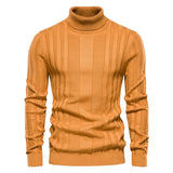 Men’s Turtleneck Solid Color Pullover Sweater