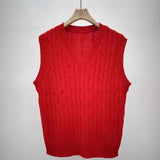 s Vest Cotton Twiat Knitted Casual , Formal