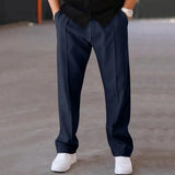 Men Elastic Waistband Stacked Sweatpants
