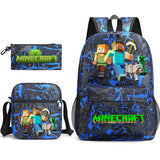 3-Piece Game-Themed School Backpack Set – With Pencil Case & Lunch Bag