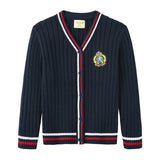 Children’s Knitted College-Style Cardigan Sweater