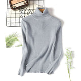 Women’s Turtleneck Color Block Knitted Pullover Sweater