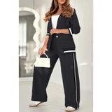Women’s Two-Piece Striped Lounge Set