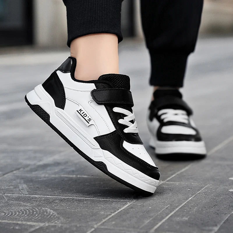 Kids’ Unisex White Canvas Sneakers