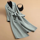 Women’s Long Fleece Wool Blend Coat