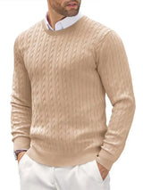 Men’s Thick Knit Casual Pullover Sweater