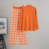 Women’s Knitted Long Sleeve Top & Skirt Co-Ord Set
