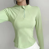 Women’s Slim-Fit Long-Sleeve Sports Fitness Top