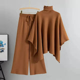 Women’s Knitted Turtleneck Pullover & Trousers Set