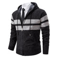 Men’s Hooded Zip-Up Knitted Cardigan