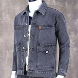 Men’s Casual Denim Jacket with Pockets
