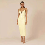 Casual Summer Mix Fabric Sling Dress