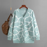 Women’s Argyle V-Neck Knit Pullover Sweater