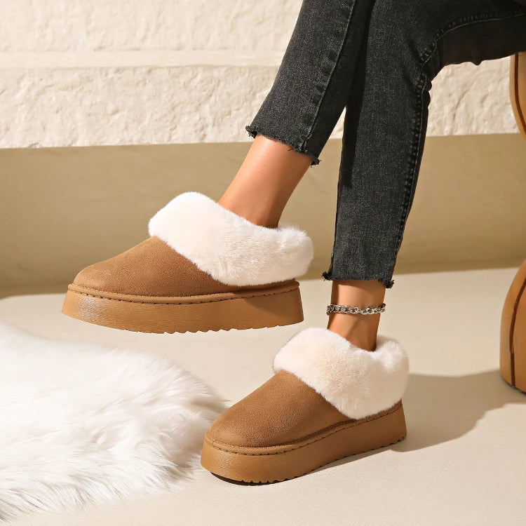 Waterproof Plush Ankle Snow Boots