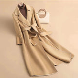 Women’s Long Fleece Wool Blend Coat