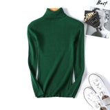 Women’s Turtleneck Color Block Knitted Pullover Sweater