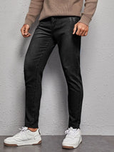High Quality Black Blue Men Denim Pants Fashion Slim Casual Soft Vintage Washed Denim Men's Jeans