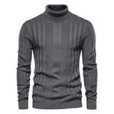 Men’s Turtleneck Solid Color Pullover Sweater