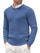 Men’s Thick Knit Casual Pullover Sweater