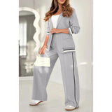 Women’s Two-Piece Striped Lounge Set