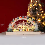 LED Wooden Christmas Village Decoration with Lights