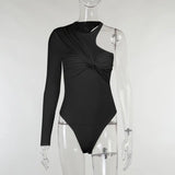 Women One-Shoulder Onesie Top