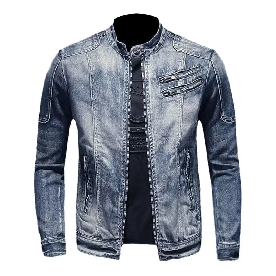Men’s Retro Collar Denim Jacket
