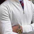 Men’s Ribbed Zipper Pullover Sweater