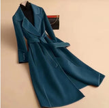 Women’s Long Fleece Wool Blend Coat