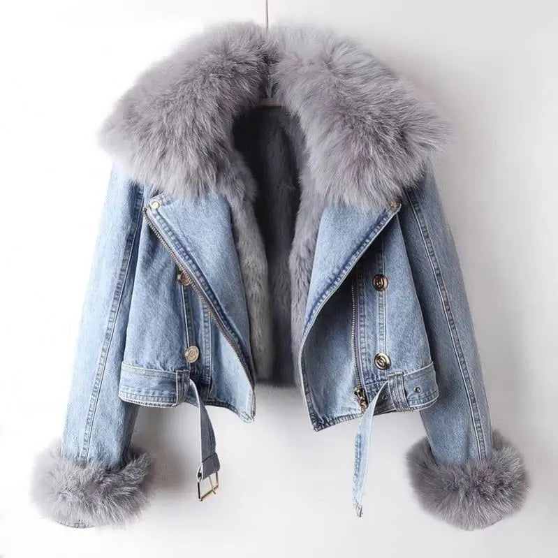 Vintage Women’s Cropped Wool-Blend Jacket