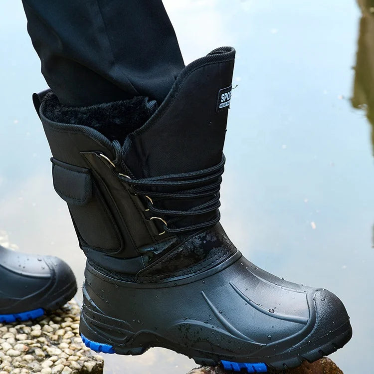 Men’s Non-Slip Detachable Fleece Waterproof Winter Boots