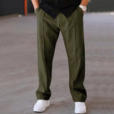 Men Elastic Waistband Stacked Sweatpants