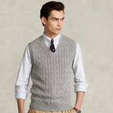 s Vest Cotton Twiat Knitted Casual , Formal