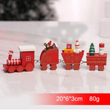 Merry Christmas Wooden Train Ornament